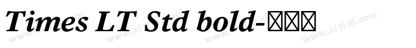 Times LT Std bold字体转换